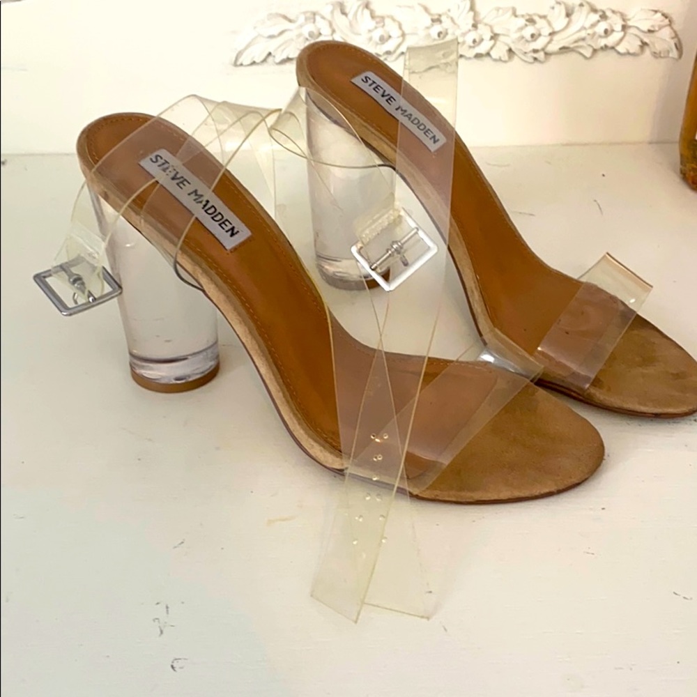 Steve Madden clear heels
